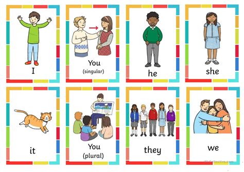 Personal pronouns memory game - English ESL Worksheets for distance ...