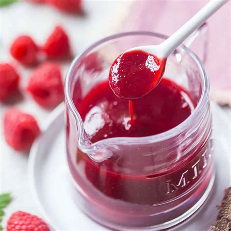 Raspberry Sauce: 2 ingredients; 10 minutes -Baking a Moment