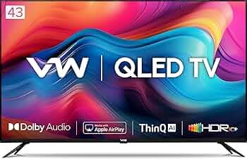 VW 109 cm (43 inches) WebOS Frameless Series 4K Ultra HD Smart QLED TV ...