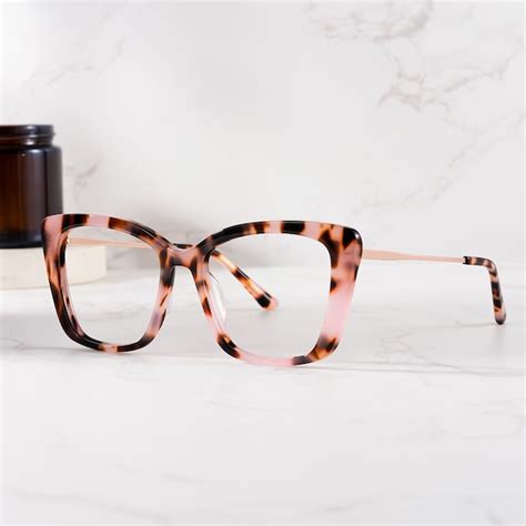 Sheyla Pink Tortoise Cat Eye Glasses for Women | Zeelool