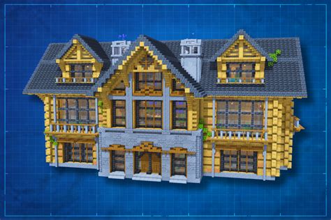 Log Cabin Minecraft Blueprints Modern Log Cabin & Full Interior