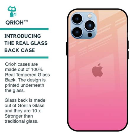 Pastel Pink Gradient iPhone 13 Pro Max Glass Back Cover - Flat 35% Off ...