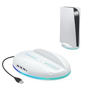 Mcbazel RGB Vertical Stand for PS5 Console, LED Base Gaming Stand with ...