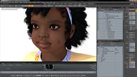 3D Black Child Girl Home Style Rigged for Modo model | 3D Molier ...