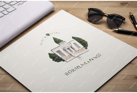 Premium Vector | A white card on a table 3d mockup template