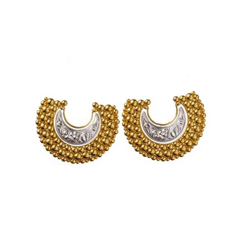 Silver Chandrakor Earrings Gold-Plated | 92.5% Sterling Silver