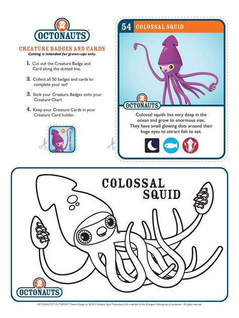Image result for Octonauts Colossal Squid Coloring Pages