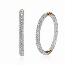 Image result for Swarovski Pave Hoop Earrings