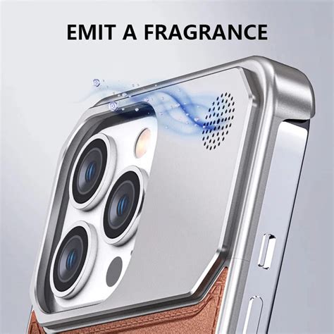 Luxury Leather Metal iPhone Case with magsafe