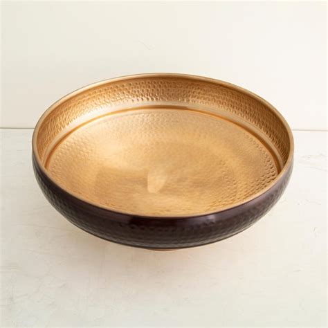 Buy Adrian Textured - Round - Single Pc. Hammered Bowl - Metal - Gold ...