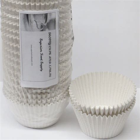 Decony White Jumbo Cupcake muffin Liners 6” – appx. 500 pack – Decony
