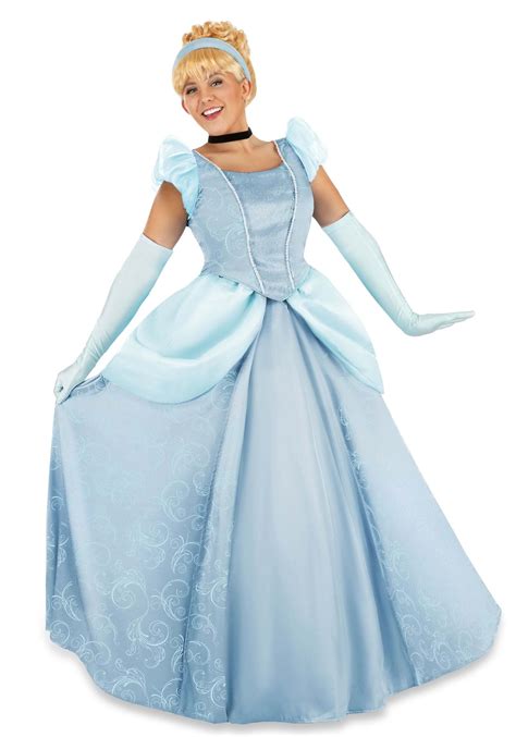 Adult Disney Premium Cinderella Costume Blue Dress Ball Gown Outfit ...