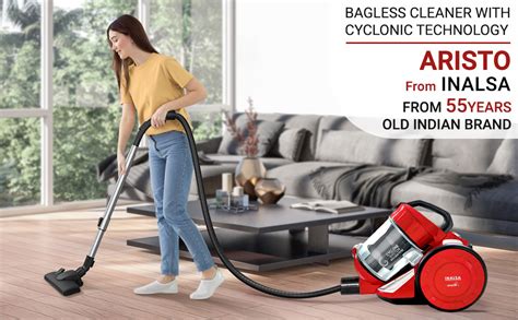 INALSA Vacuum Cleaner for Home 1400W Bagless - Aristo | HEPA Filter ...