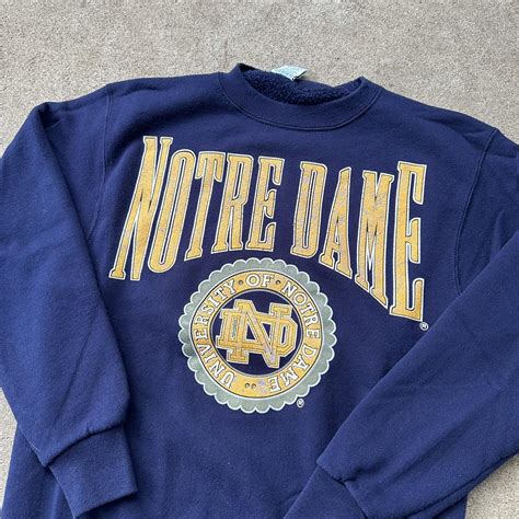 Vintage Notre Dame Sweatshirt Tagged M Pit to pit... - Depop