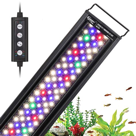 hygger 26W 24/7 Lighting Aquarium LED Light, Sunrise-Daylight-Moonlight ...