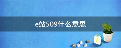 e站509什么意思 - 业百科