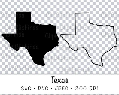 Texas State Outline and Solid SVG Vector Cut File JPEG and | Etsy