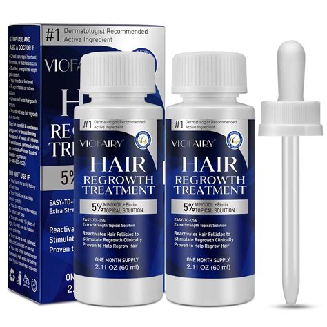 Amazon.com : VIOFAIRY 5% Minoxidil for Men and Women, Hair Regrowth Treatment for Thinning Hair ...