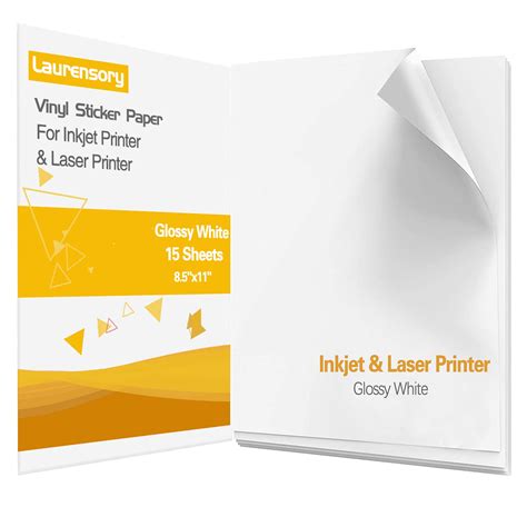 Buy Printable Vinyl Sticker Paper - Glossy White - Premium Waterproof ...