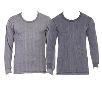 Buy Mack JONNEY Blended Multicolor Thermal Top for Men (Pack of 2 ...