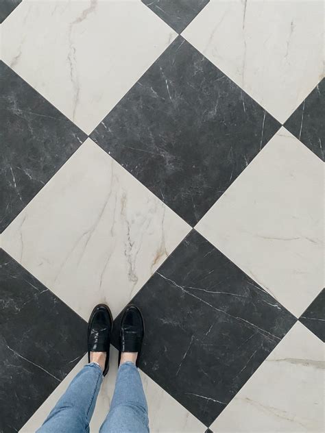 Vintage Checkered Kitchen Floor