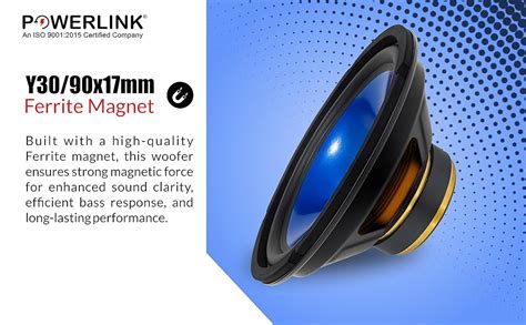 POWERLINK® 8" HI-FI Woofer | Water Proof Paper Coated Cone | Rubber ...