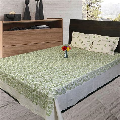 Buy Tropico Floral Bedsheet - Dark Green Online in India | Vaaree