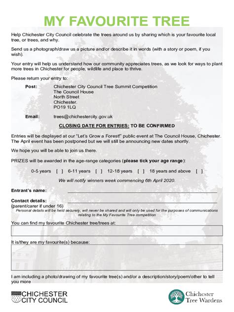 Fillable Online chichestercity gov Trees Are More than Just Trees: the ...