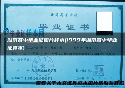 湖南省衡山县第四中学2015年高中毕业证样本-样本之家