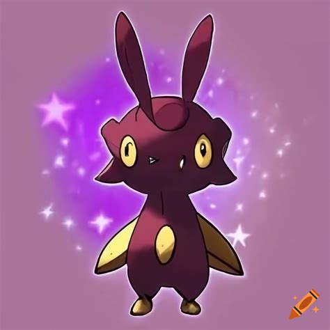 Dark and psychic type Pokémon with flowing cape on Craiyon