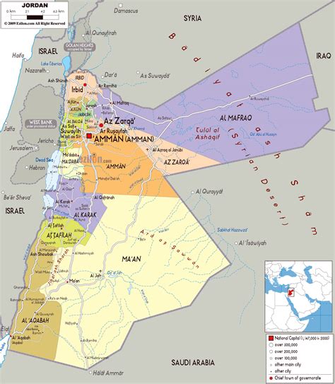 Maps of Jordan | Detailed map of Jordan in English | Tourist map of ...