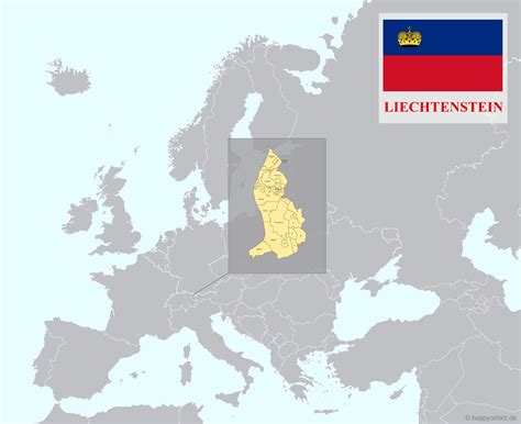 Liechtenstein Karte mit Regionen & Landkarten mit Provinzen