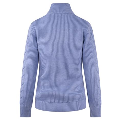 Daily Sports Cable LS Ladies Lined Golf Jumper Blue Heron