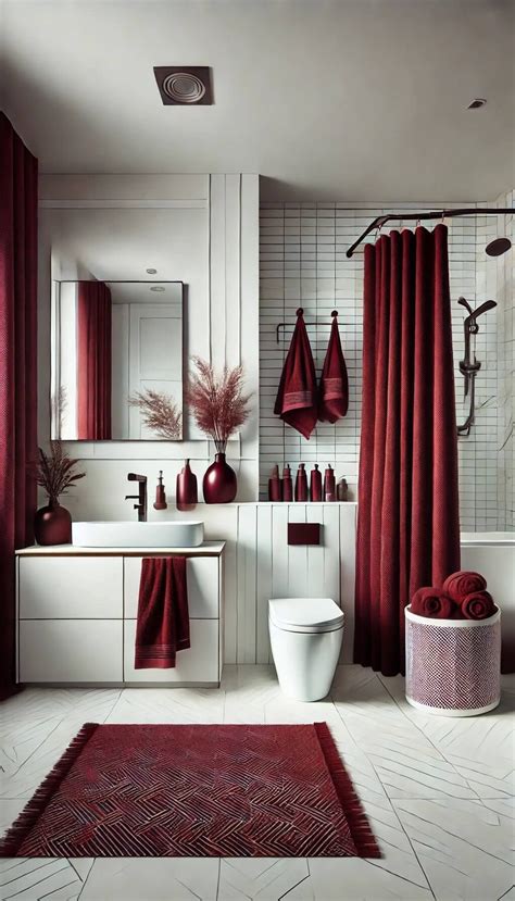 15+ Gorgeous Burgundy Bathroom Ideas for a Luxurious Look ...