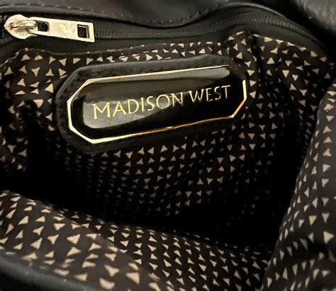 Madison west black leather shoulder bag | eBay