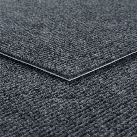 Livelynine 32 Tiles Peel and Stick Carpet Tiles Dark Grey 30x30CM Self ...