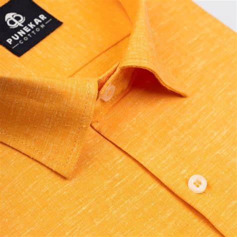 Orange Color Plain Pure Cotton For Men – Punekar Cotton