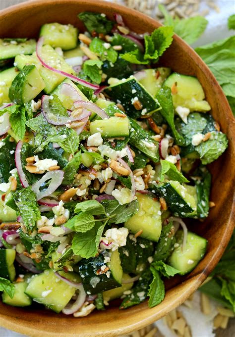 Smashed Cucumber Salad with Feta and Mint - Sacha Served What