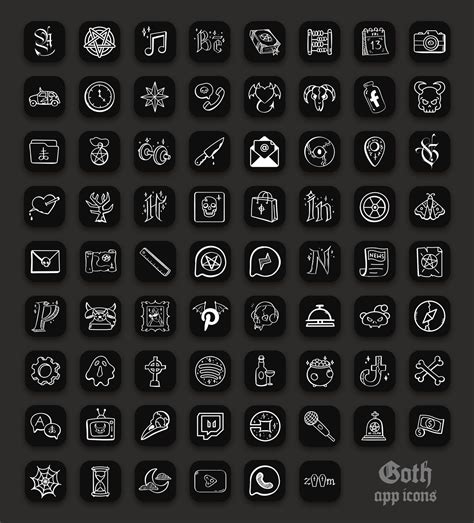 Goth Aesthetic App Icons - Goth Black App Icons, Widgets & Walls