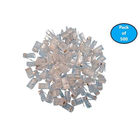 Micro Connectors 500 -Pack Cat5e RJ45 Modular plug in the Voice & Data ...