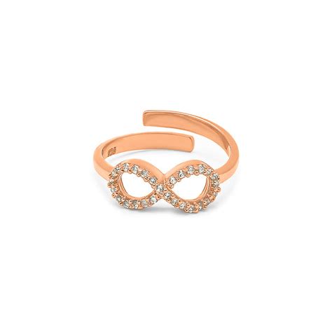 Rose Gold Infinity Aura Ring - Buy Now From Silberry