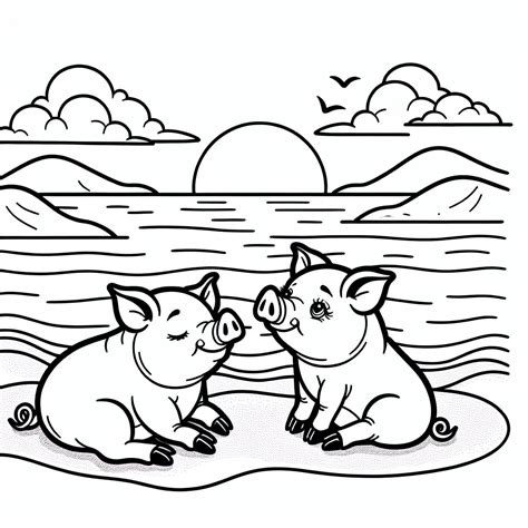Farm Animals Animals – Beach - GoGo Coloring