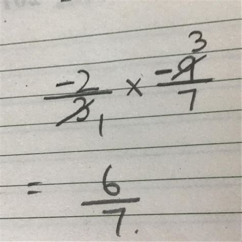 theMultiply the negative of 2/3 by the inverse of 9/7 - Brainly.in