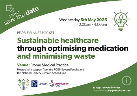 Sustainable Healthcare Through Optimising Medic*tion and Minimising ...