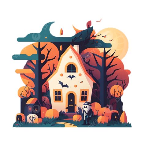 Cute Haunted House Clipart