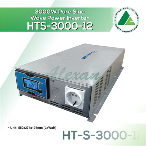 HTS 3000-12 3000W Pure Sine Wave Power Inverter - Alexan