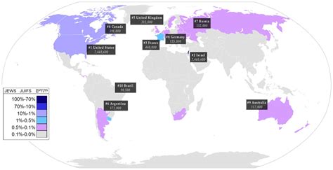 Top 10 Countries with Largest Jewish Populations - Vivid Maps