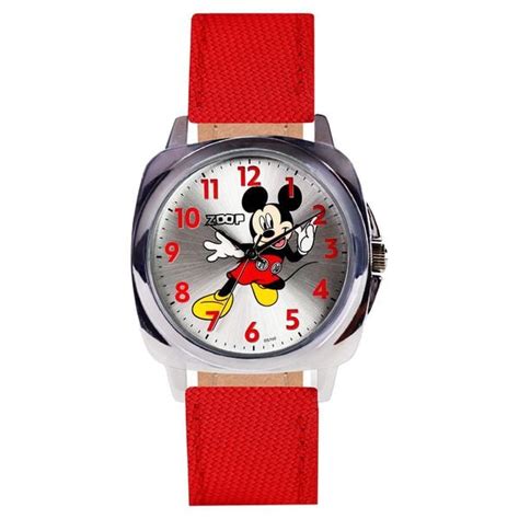 Buy Online Zoop Disney Mickey Mouse Analog Watch with Silver Dial & Red ...