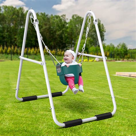 Amazon.com: Hapfan Toddler Swing Set with Heavy Duty Foldable Stand ...