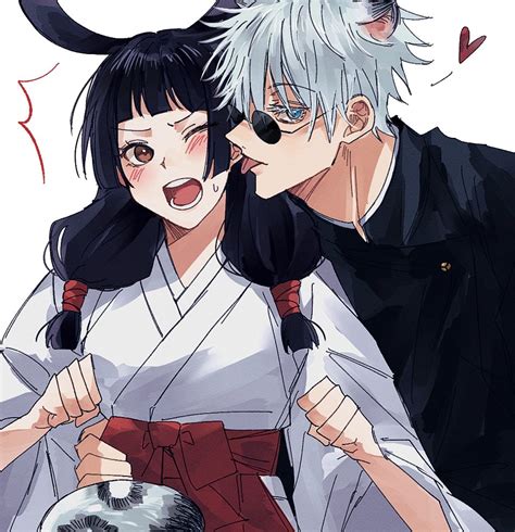gojou satoru and iori utahime (jujutsu kaisen) drawn by matchi_(ginger ...